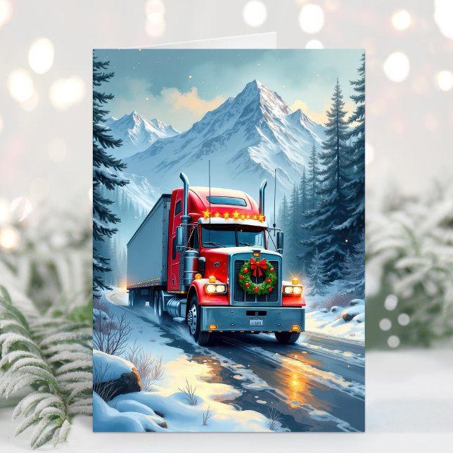 Carte de Noël pour conducteur de camion de glace (Truck Driver Christmas Card)