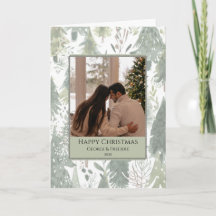 Carte de Noël pour couple - Bois Festif