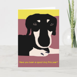 Carte de Noël - pour de bons chiens seulement !