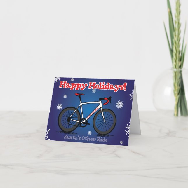 Carte de Noël pour des cyclistes (Devant)