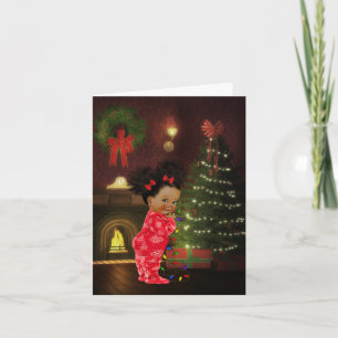 Carte de Noël pour enfants afro-américains