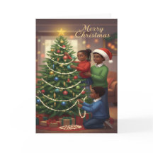 Carte de Noël pour enfants - Décoration de l'arbre