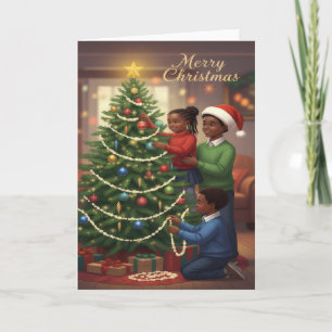 Carte de Noël pour enfants - Décoration de l'arbre
