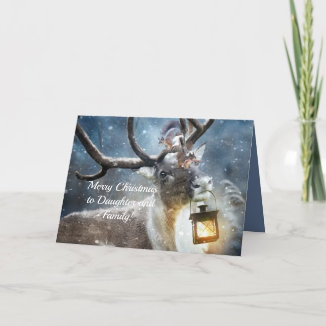 CARTE DE NOËL POUR FILLE ET FAMILLE (Devant)