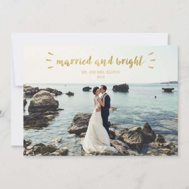 Carte de Noël pour jeunes mariés, mariage, vacance (Devant)