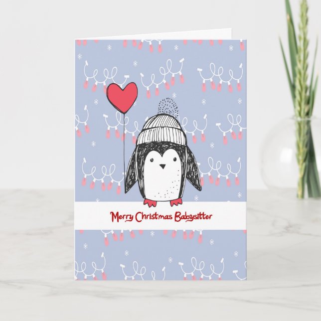 Carte de Noël pour la babysitter (Devant)