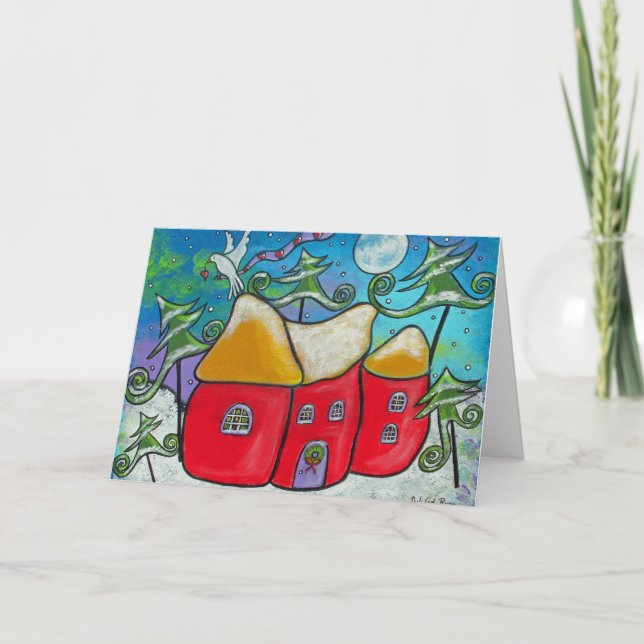 Carte de Noël pour la paix d'hiver (Devant)