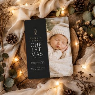 Carte de Noël pour la première photo de bébé noir