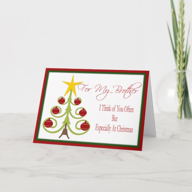 Carte de Noël pour le frère (Devant)