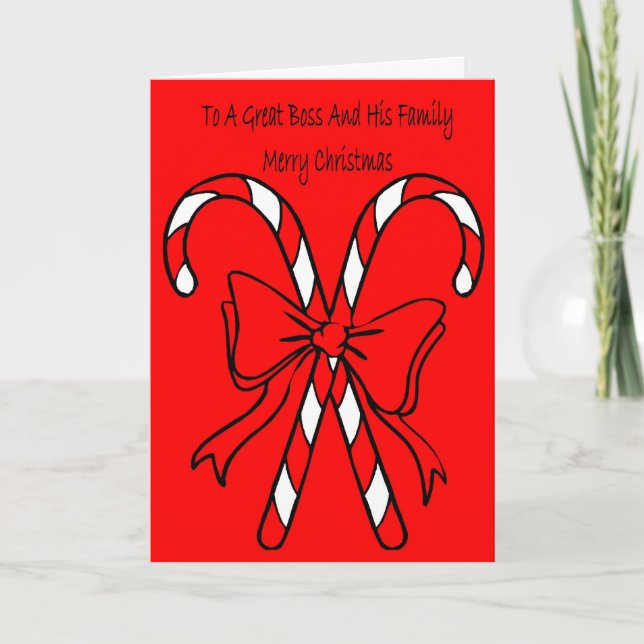 Carte de Noël pour le patron et sa famille (Devant)