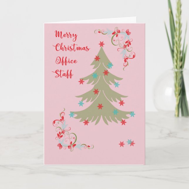 Carte de Noël pour le personnel (Devant)
