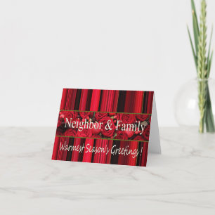 Carte de Noël pour le voisin et la famille