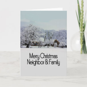 Carte de Noël pour le voisin et la famille