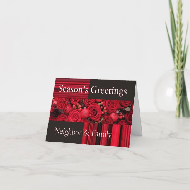 Carte de Noël pour le voisin et la famille (Devant)