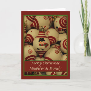 Carte de Noël pour le voisin et la famille