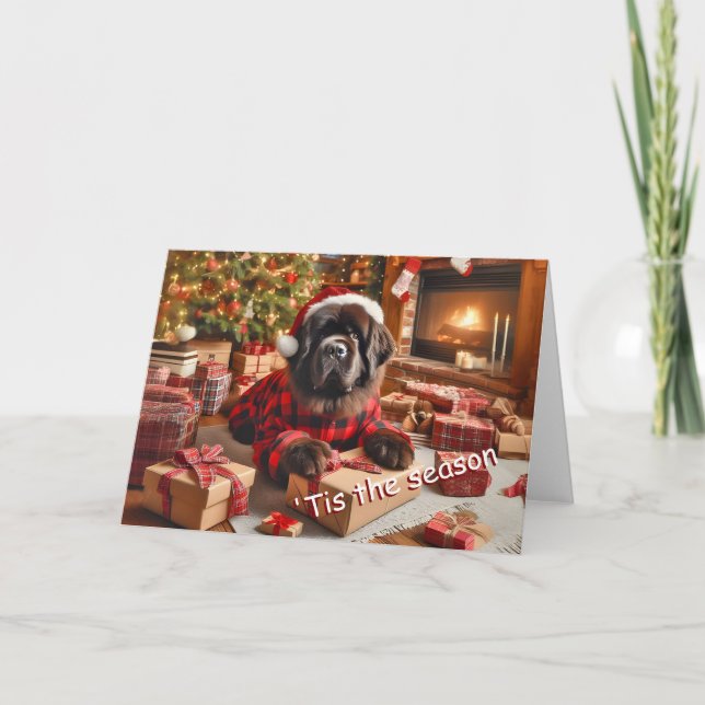 Carte de Noël pour l'enlèvement de chiens de Terre (Devant)