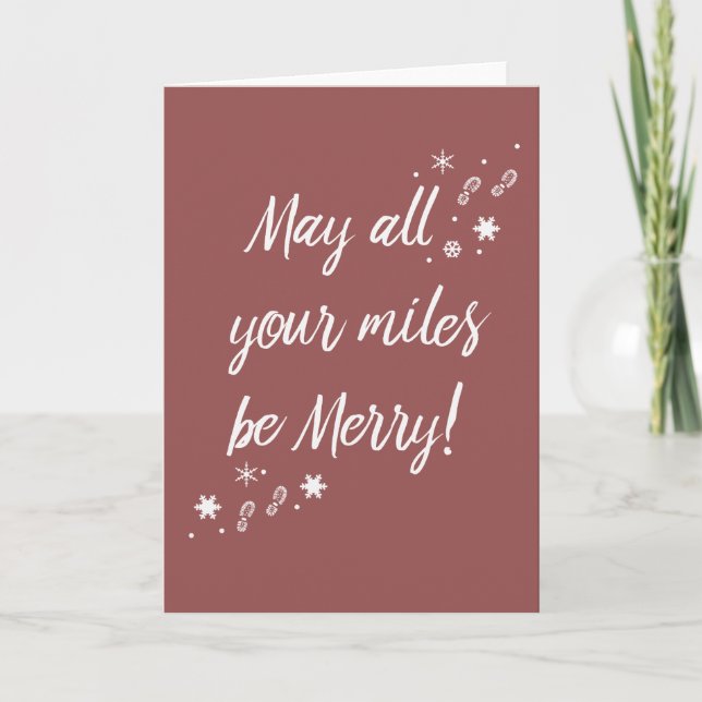 Carte de Noël pour les coureurs ! Miles de merry 3 (Devant)