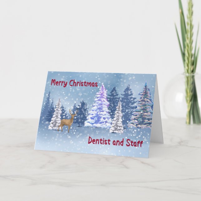 Carte de Noël pour les dentistes et le personnel (Devant)