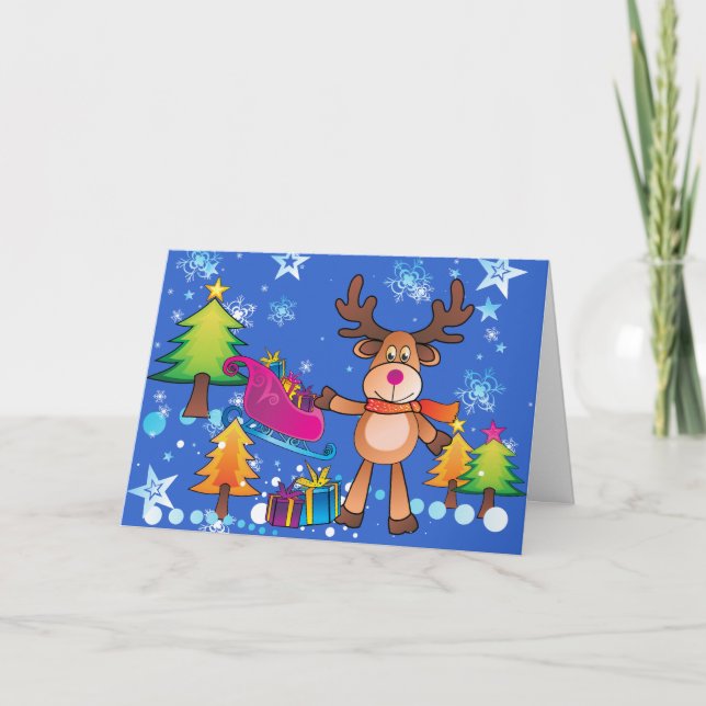 Carte de Noël pour les échanges de cartes pour enf (Devant)