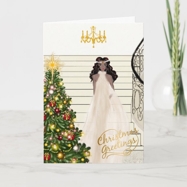 Carte de Noël pour les femmes africaines américain (Devant)