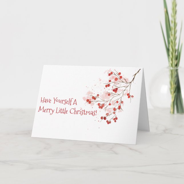 Carte de Noël pour les fêtes de fin d'hiver Berry (Devant)