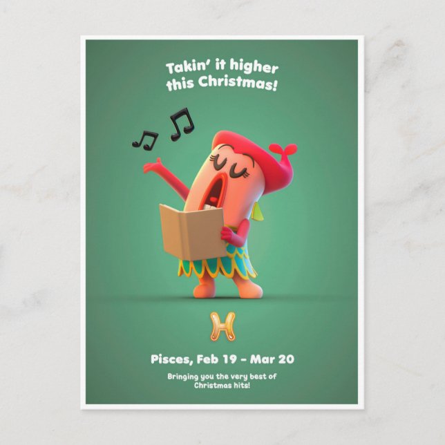 Carte de Noël pour les Poissons (Devant)