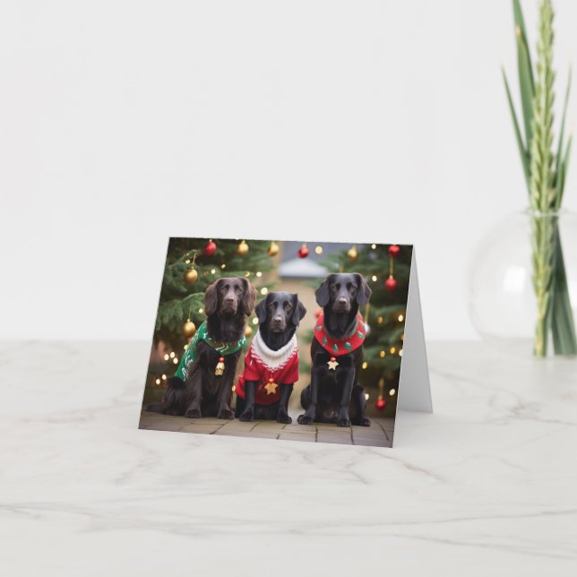 Carte de Noël pour les récupérateurs à revêtement  (Devant)