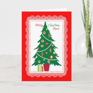 Carte de Noël pour maman avec arbre