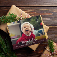 Carte de Noël pour nouveau bébé sympa