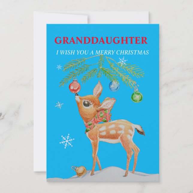 Carte de Noël pour petite-fille (Devant)