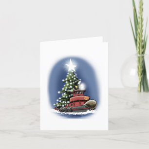 Carte de Noël pour remorqueur
