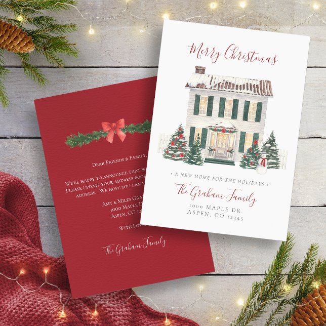 Carte de Noël pour une nouvelle maison (New Home Christmas Card
)