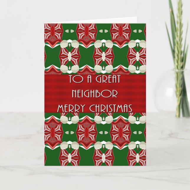 Carte de Noël Pour Voisin (Devant)