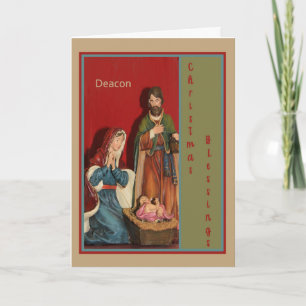 Carte de Noël pour votre diacre avec menteur