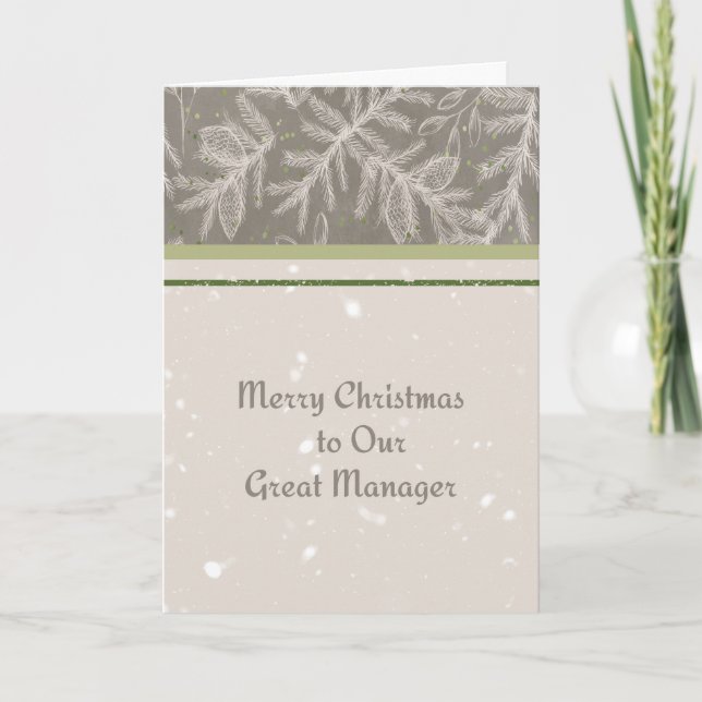 Carte de Noël pour votre grand gestionnaire (Devant)