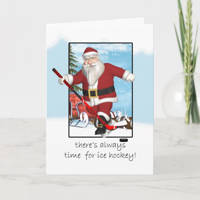 Carte de Noël, pratique en matière de hockey sur (Devant)