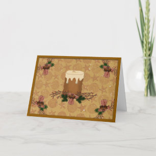 Carte de Noël Primitive Candle