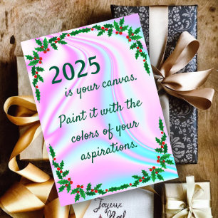 Carte de Noël Psychedelic Neon Lights