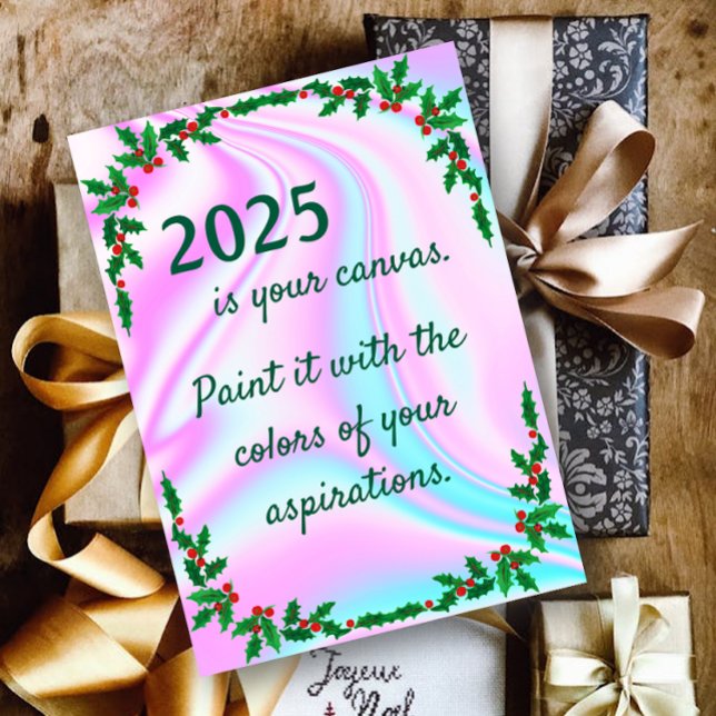 Carte de Noël Psychedelic Neon Lights (Créateur téléchargé)