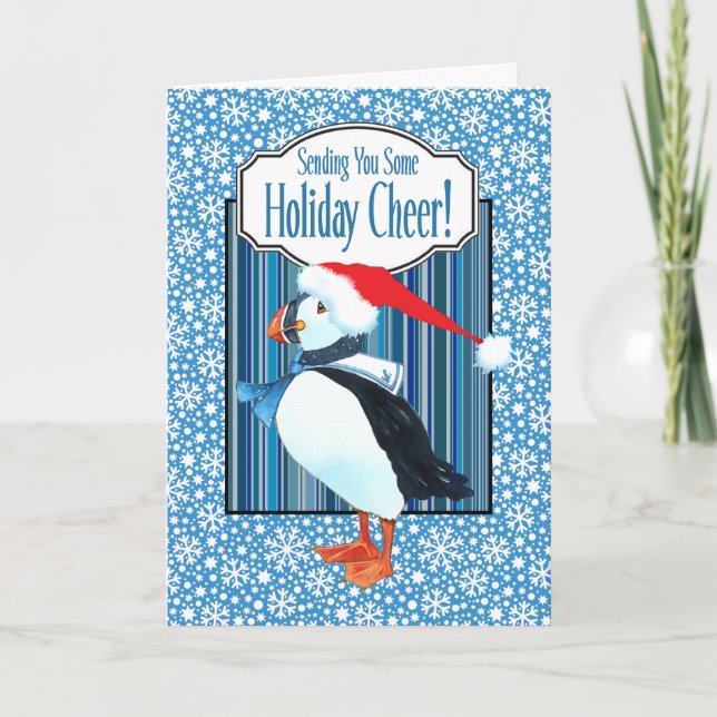 Carte de Noël Puffin (Devant)