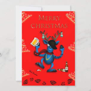 CARTE DE NOËL REBEL REINDEER -JAILMATECARDS.CO.UK