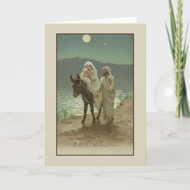 Carte de Noël religieuse allemande vintage (Devant)