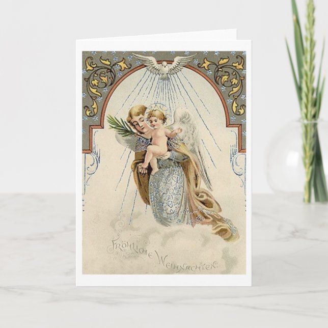 Carte de Noël religieuse allemande vintage (Devant)