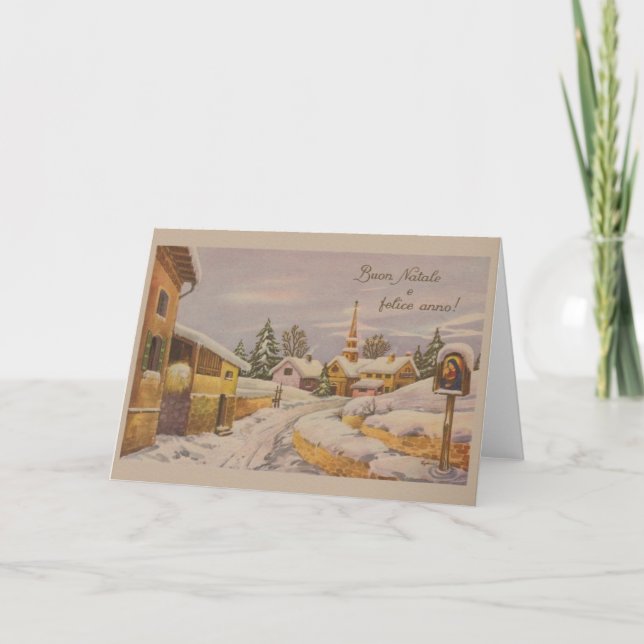 Carte de Noël religieuse italienne vintage (Devant)