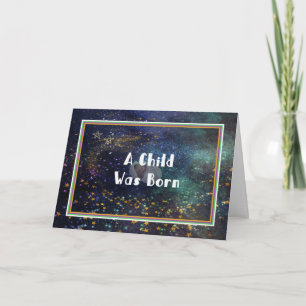 Carte de Noël Religieux Un enfant est né