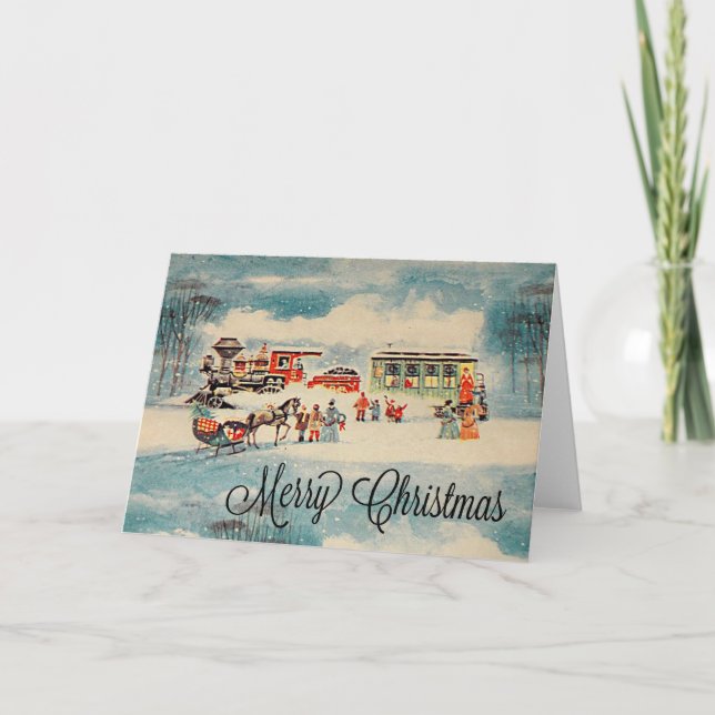 Carte de Noël rétro (Devant)