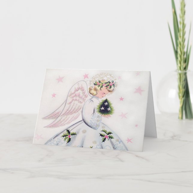 Carte de Noël Retro Angel (Devant)