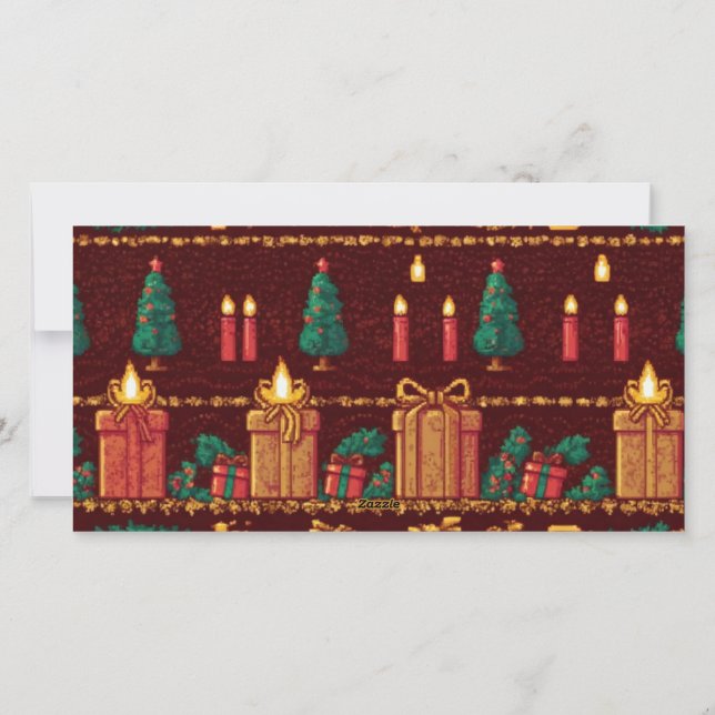 Carte de Noël Retro Arcade avec photos (Dos)