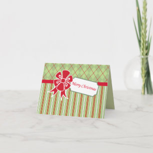 Carte de Noël Retro Bow