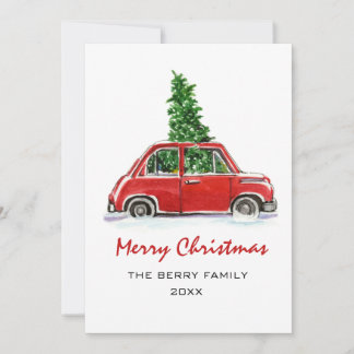 Carte de Noël Retro Truck